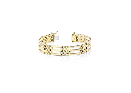 Gold Plated Mens Hip Hop Bracelet